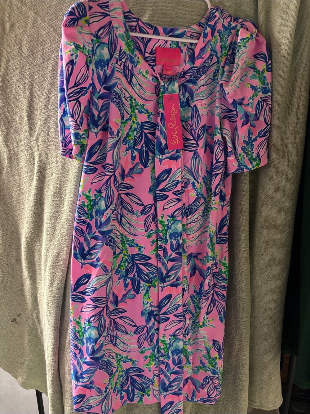 Lilly Pulitzer Harriet dress Puffy Sleeves and belt